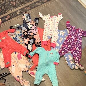 Carter's Multicolor Kids Footies Set 9 pajamas